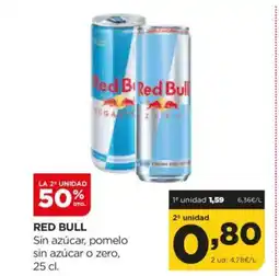 Alimerka RED BULL Sin azúcar, pomelo sin azúcar o zero oferta