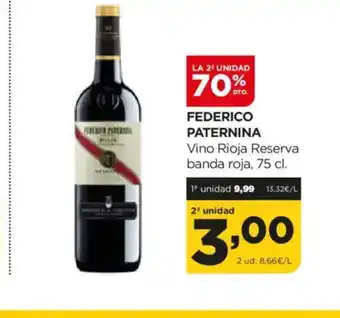 Alimerka FEDERICO PATERNINA Vino Rioja Reserva banda roja oferta