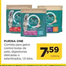 Alimerka PURINA ONE Comida para gatos control bolas de pelo, digestiones oferta