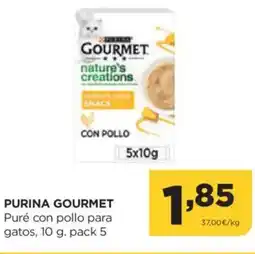 Alimerka PURINA GOURMET Puré con pollo para gatos oferta