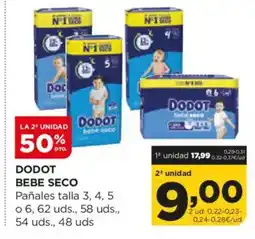 Alimerka DODOT BEBE SECO Pañales talla oferta