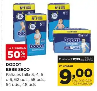 Alimerka DODOT BEBE SECO Pañales talla oferta