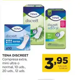 Alimerka TENA DISCREET Compresa extra, mini ultra o normal oferta
