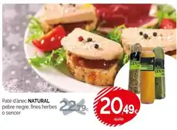 Condis NATURAL Paté d'ànec pebre negre, fines herbes oferta