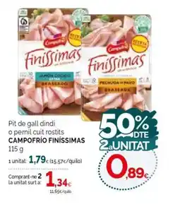 Condis CAMPOFRÍO FINISSIMAS Pit de gall dindi o pernil cuit rostits oferta
