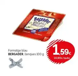Condis BERGADER Formatge blau llenques oferta