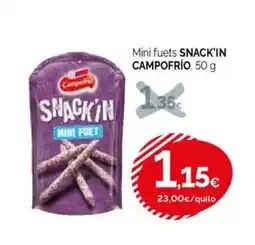 Condis SNACK'IN CAMPOFRIO Mini fuets oferta