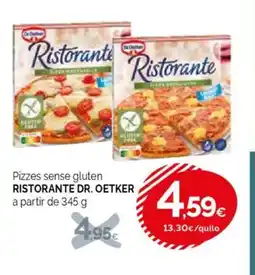 Condis RISTORANTE DR. OETKER Pizzes sense gluten oferta
