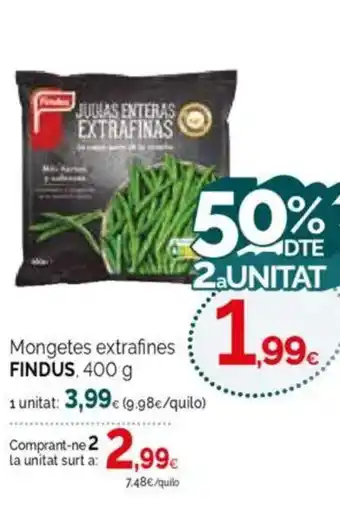 Condis FINDUS Mongetes extrafines oferta