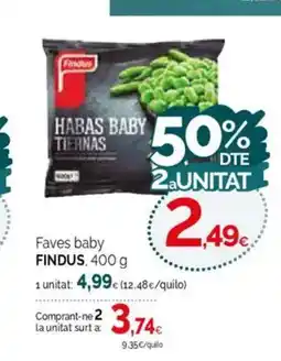 Condis FINDUS Faves baby oferta