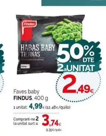 Condis FINDUS Faves baby oferta
