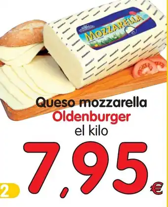 Alimerka Oldenburger Queso mozzarella, el kilo oferta