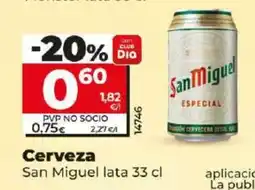 Dia Cerveza San Miguel lata 33 cl oferta