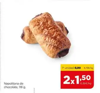 Alimerka Napolitana de chocolate, 118 g oferta