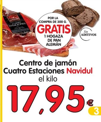 Alimerka Navidul Centro de jamón Cuatro Estaciones, el kilo oferta