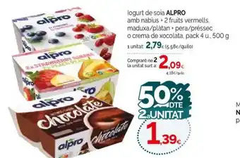 Condis ALPRO Iogurt de soia amb nabius +2 fruits vermells oferta