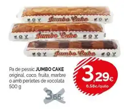 Condis JUMBO CAKE Pa de pessic original coco fruita marbre o amb perletes de xocolata oferta
