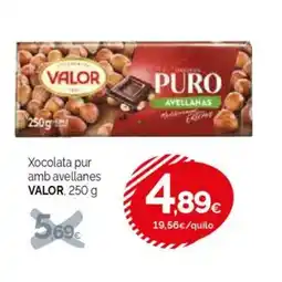 Condis VALOR Xocolata pur amb avellanes oferta