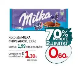 Condis MILKA CHIPS AHOY Xocolata oferta