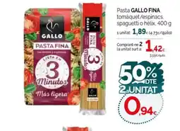 Condis GALLO FINA Pasta tomàquet/espinacs. spaguetti o hèlix oferta