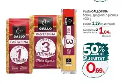 Condis GALLO FINA Pasta fideus spaguetti o plomes oferta