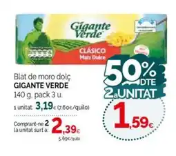 Condis GIGANTE VERDE Blat de moro dolç oferta