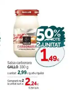 Condis GALLO Salsa carbonara oferta