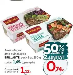 Condis BRILLANTE Arròs integral amb quinoa o xia oferta