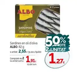Condis ALBO Sardines en oli d'oliva oferta