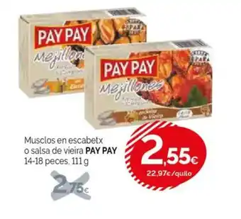 Condis PAY PAY Musclos en escabetx o salsa de vieira oferta