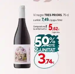 Condis TRES PRIORS Vi negre oferta