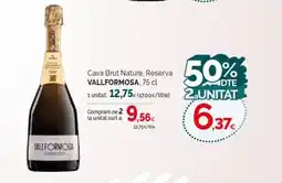 Condis VALLFORMOSA Cava Brut Nature, Reserva oferta