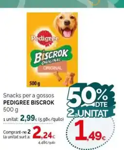 Condis PEDIGREE BISCROK Snacks per a gossos oferta