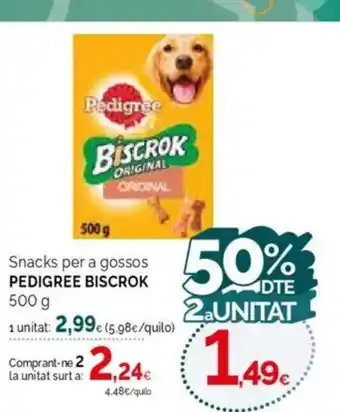 Condis PEDIGREE BISCROK Snacks per a gossos oferta