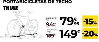 Feu Vert Portabicicletas de techo oferta