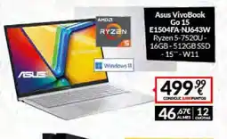 Game ASUS VivoBook Go 15 E1504FA-NJ643W oferta