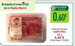 Masymas CAMPOFRÍO Filete de Panceta oferta
