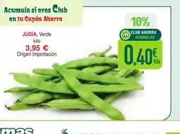Masymas Judía, verde oferta