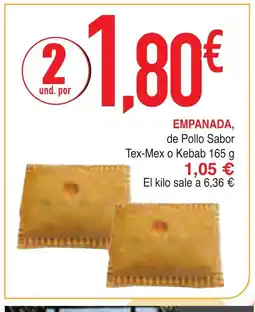 Masymas Empanada, de pollo sabor tex-mex o kebab oferta