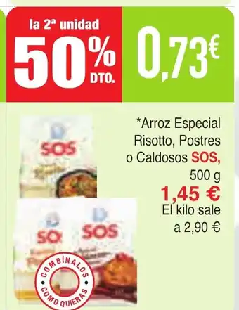 Masymas SOS Arroz Especial Risotto Postres o Caldosos oferta