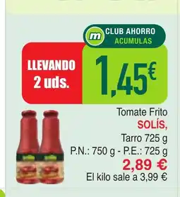 Masymas SOLIS Tomate Frito oferta