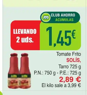 Masymas SOLIS Tomate Frito oferta