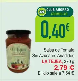 Masymas LA TEJEA Salsa de Tomate Sin Azucares Añadidos oferta