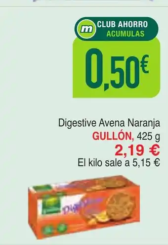 Masymas GULLÓN Digestive Avena Naranja oferta
