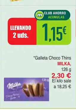 Masymas MILKA Galleta Choco Thins oferta