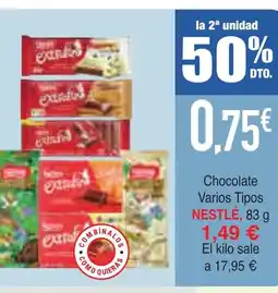 Masymas NESTLÉ Chocolate Varios Tipos oferta