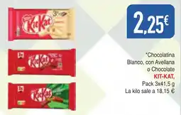 Masymas KIT KAT Chocolatina Blanco, con Avellana oferta