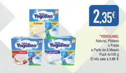 Masymas YOGOLINO, Natural, Plátano o Fresa oferta