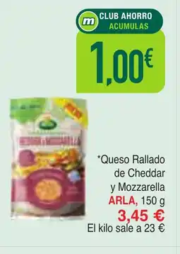 Masymas ARLA Queso Rallado de Cheddar y Mozzarella oferta