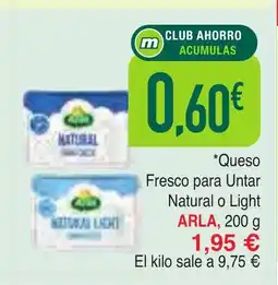 Masymas ARLA Queso Fresco para Untar Natural o Light oferta